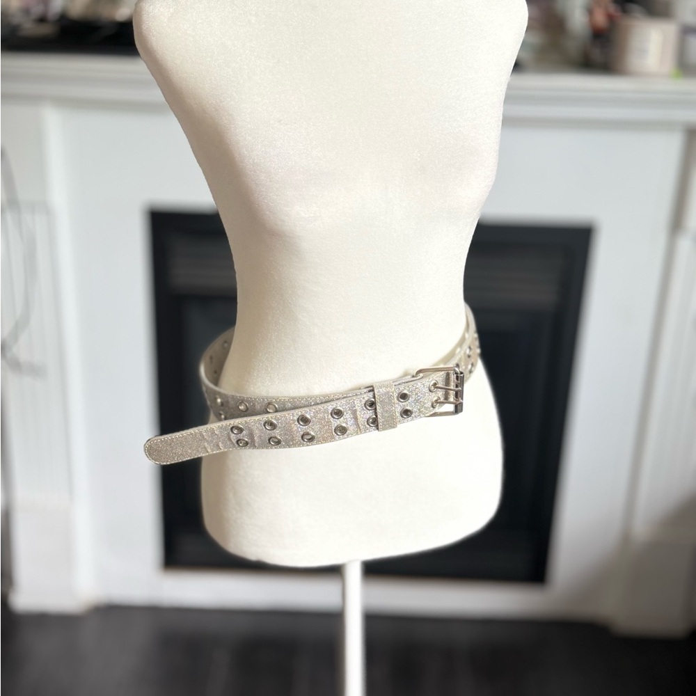 Elegant Silver Studded Belt for Women
